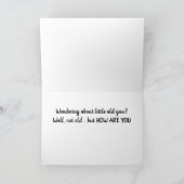 DE KLEINE OUDE MAN VRAAGT: HOE GAAT HET MET JE? KAART (Binnen)