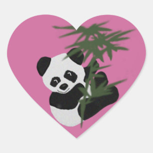 De kleine Panda Hart Sticker
