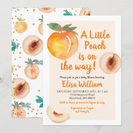De kleine Perzik is onderweg Baby shower Kaart