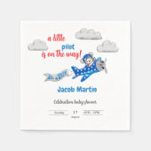 De kleine piloot in het Sky Baby shower Servet (Voorkant)
