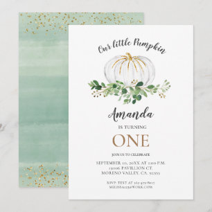 De kleine pompoen draaien één dag. kaart