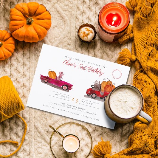 De kleine pompoen draaien een uitnodiging van een