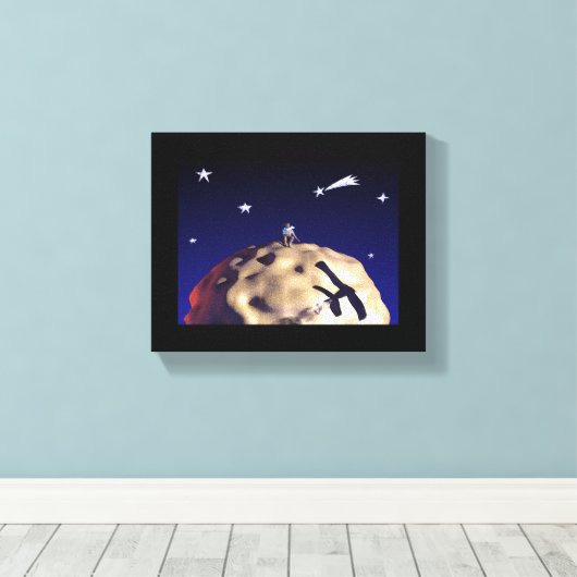 DE KLEINE PRINCE na "Le Petit Prince - Canvas (Insitu (Houten vloer))