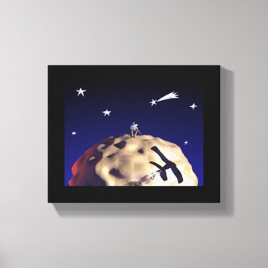 DE KLEINE PRINCE na "Le Petit Prince - Canvas Afdruk (Voorkant)