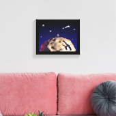 DE KLEINE PRINCE na "Le Petit Prince - Canvas Afdruk (Insitu (Woonkamer))