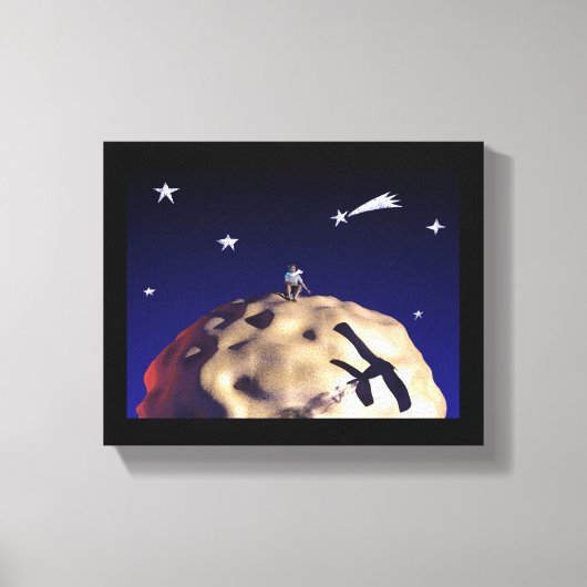 DE KLEINE PRINCE na "Le Petit Prince - Canvas Afdruk (Voorkant)