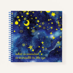 De kleine Prince Quote en Stars Notebook Notitieboek