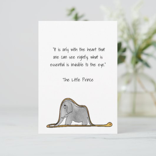 De kleine prins bedankkaart (Staand voorkant)