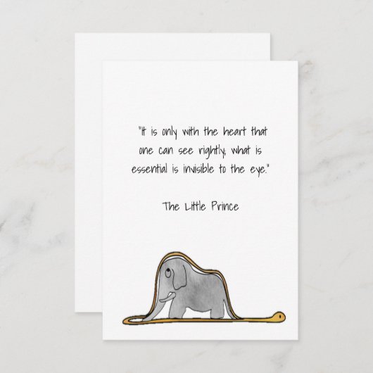 De kleine prins bedankkaart (Voorkant / Achterkant)