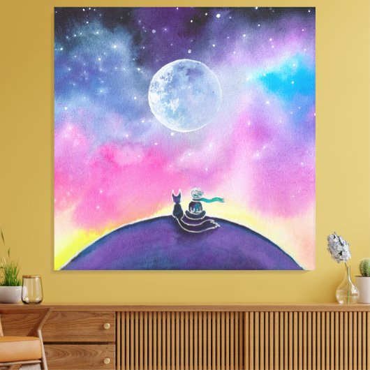 De kleine prins canvas afdruk (Insitu (Woonkamer))