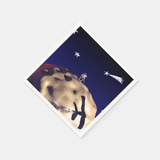 DE KLEINE PRINS Digitale Kunst Papieren servetten (Hoek)