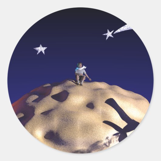 DE KLEINE PRINS na "Le Petit Prince" Stickers (Voorkant)