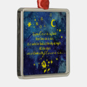 De kleine Prins Quote en Bloem Stars Ornament (Rechts)