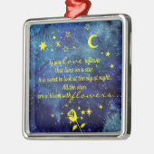 De kleine Prins Quote en Bloem Stars Ornament (Links)