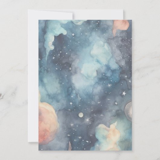 De kleine prins Waterverf Verjaardag Kaart (Achterkant)