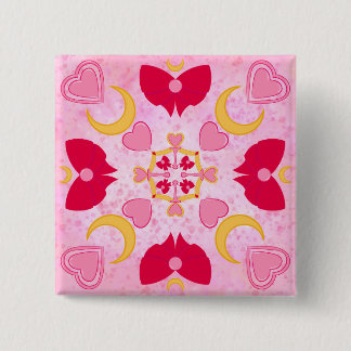 De kleine prinses van de maan vierkante button 5,1 cm