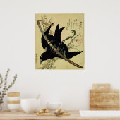 De kleine Raven met het minamoto-zwaard Poster (Keuken)