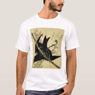 De kleine Raven met het minamoto-zwaard T-shirt