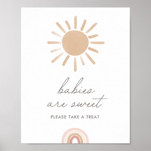 De kleine Ray van Sunshine Boho baby's zijn zoet Poster (Voorkant)