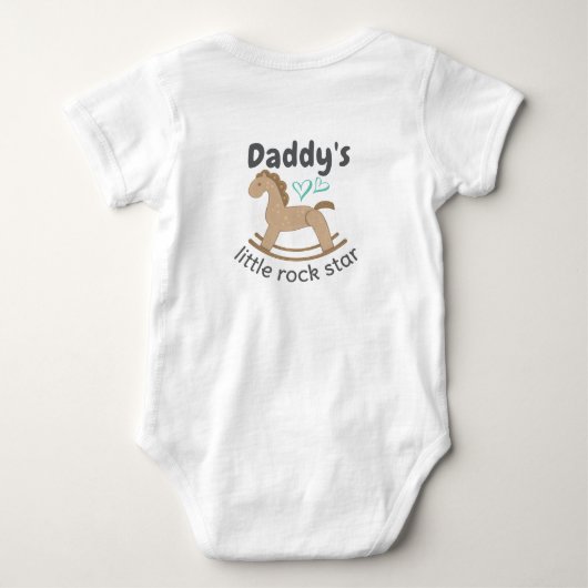 De kleine rockster van papa romper (Achterkant)