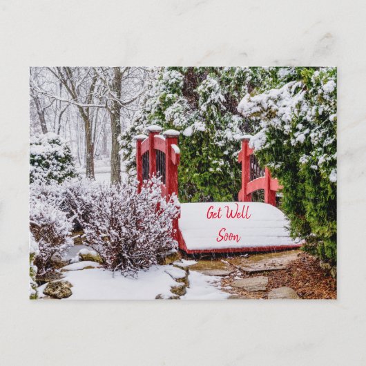 De Kleine Rode Brug Beterschap Ansichtkaart Briefkaart (Voorkant)