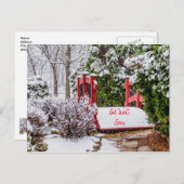 De Kleine Rode Brug Beterschap Wenskaart Briefkaart (Voorkant / Achterkant)