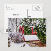 De kleine rode brug blanco postkaart (Voorkant / Achterkant)