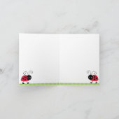 De kleine Rode Lieveheersbeestjes danken u nota Bedankkaart (Binnen)