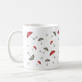 De kleine rode paraplu mok