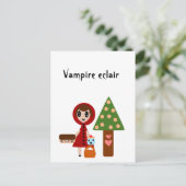 De kleine rode sleedoorn komt de vampier-clair teg briefkaart (Staand voorkant)