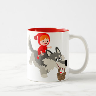 De kleine rode sleerhood en de Wolf-Mok Tweekleurige Koffiemok