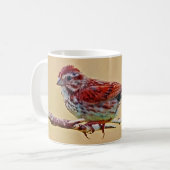 De kleine rode vogel Mok (Voorkant links)