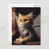 De kleine Schattige kattenfee Briefkaart (Voorkant / Achterkant)