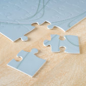 De kleine schoonheid Modern Blue Gold Fractal Flow Legpuzzel (Zijkant)