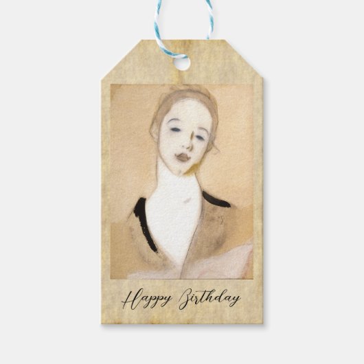 De kleine servant, Helene Schjerfbeck Cadeaulabel (Voorkant)