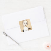 De kleine servant, Helene Schjerfbeck Vierkante Sticker (Envelop)