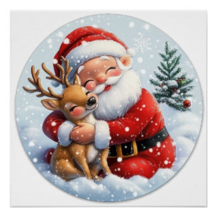 De kleine sidekick van de kerstman perfect poster