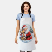 De kleine sidekick van de kerstman schort (Gedragen)