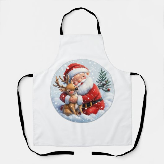 De kleine sidekick van de kerstman schort (Voorkant)