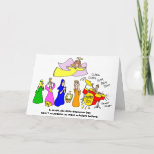 De kleine slagwerkerjongen feestdagen kaart