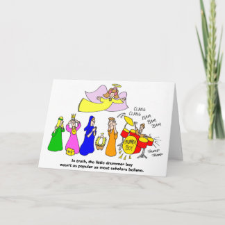 De kleine slagwerkerjongen feestdagen kaart