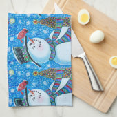 De kleine Snowman Theedoek (Quarter Fold)