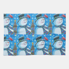 De kleine Snowman Theedoek