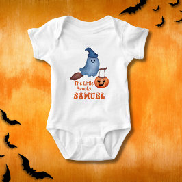 De kleine spookachtige Halloween familie matching Romper