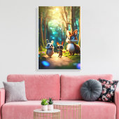 De kleine stappen van een grote vriendschap canvas afdruk (Insitu (Woonkamer))