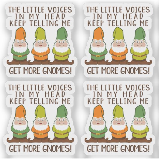 De kleine stemmen krijgen meer kabouters 4 Contour Sticker (Voorkant)