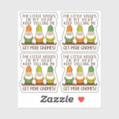 De kleine stemmen krijgen meer kabouters 4 Contour Sticker (Vel)