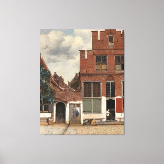 De kleine straat canvas afdruk (Voorkant)