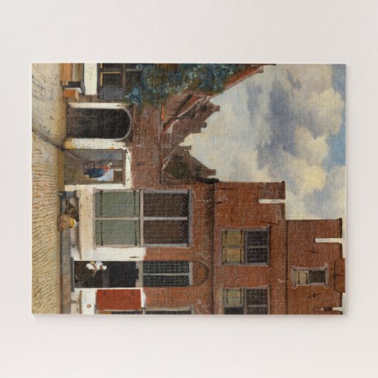 De Kleine Straat, Uitzicht van Huizen in Delft Legpuzzel (Horizontaal)