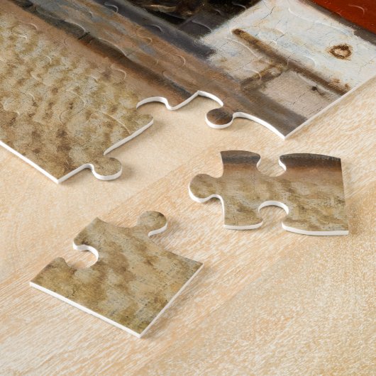 De Kleine Straat, Uitzicht van Huizen in Delft Legpuzzel (Zijkant)